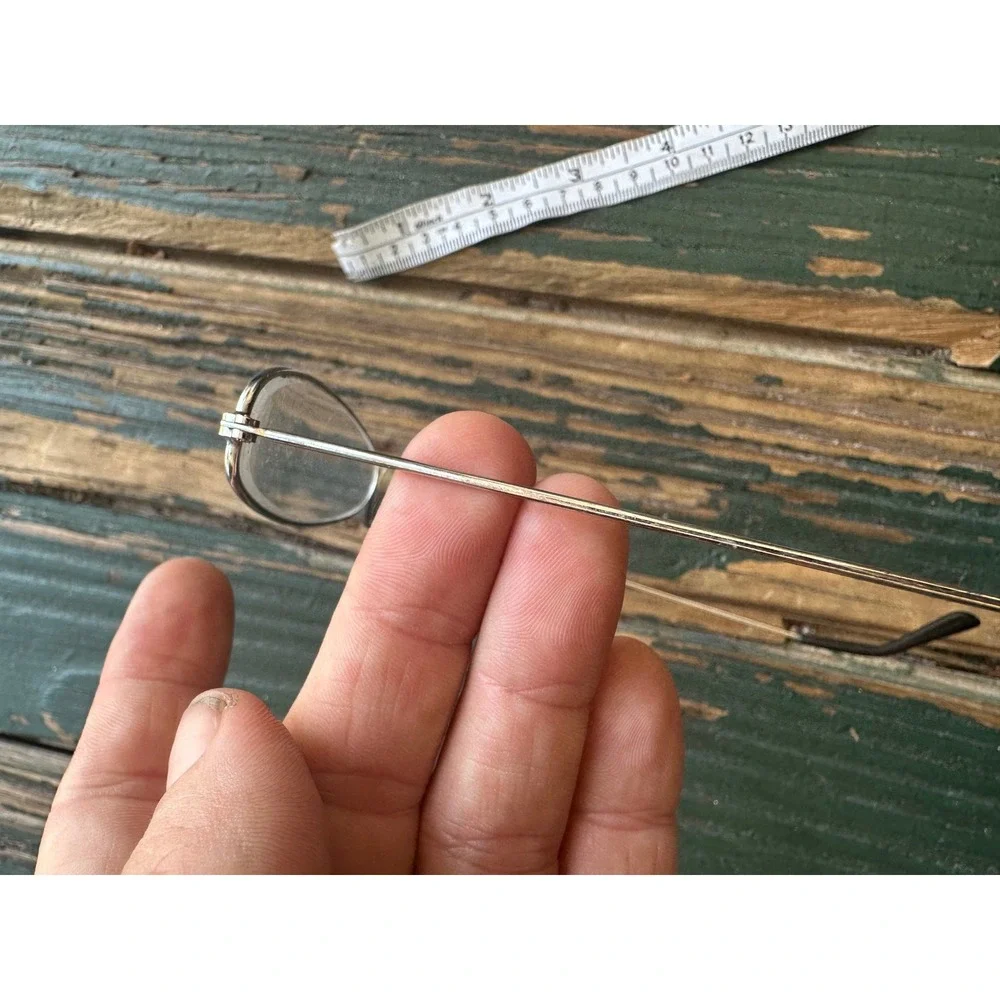 Vintage Antique Silver Wire Frame Oval Spectacles Glasses 2427